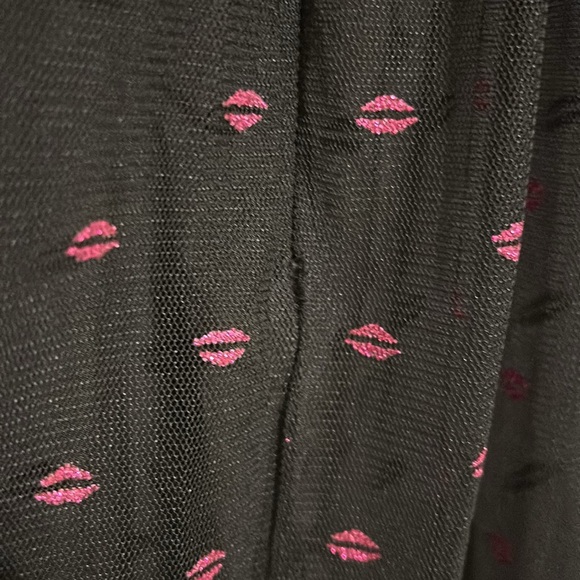 NWT BETSEY JOHNSON Women's 💋💋💋Raven Black Tulle Mesh Valentine’s Day Dress - Picture 10 of 10
